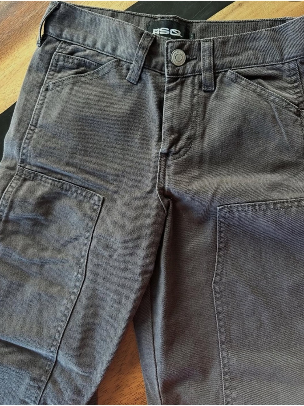Boys Dark Gray Utility Cargo Pants